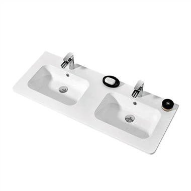 সাদা ডাবল সিঙ্ক ভ্যানিটি টপ